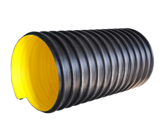 HDPE steel strip reinforced spiral corrugated pipe