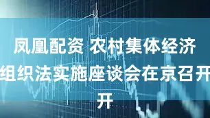 凤凰配资 农村集体经济组织法实施座谈会在京召开