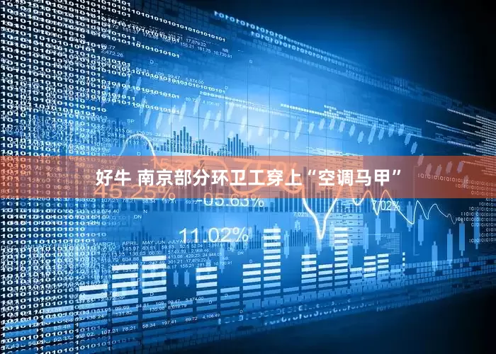 好牛 南京部分环卫工穿上“空调马甲”